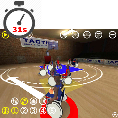 Handball tactic animation in 3D