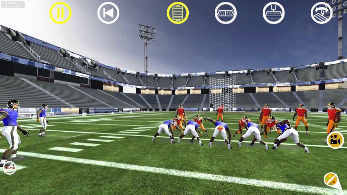 Football 3D QB view snap passe